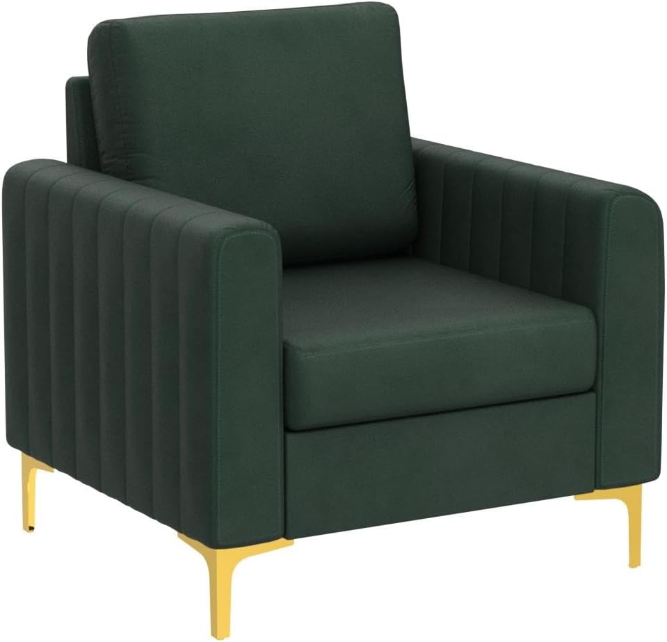 HULALA HOME Velvet Accent Club Chairs Set of 2