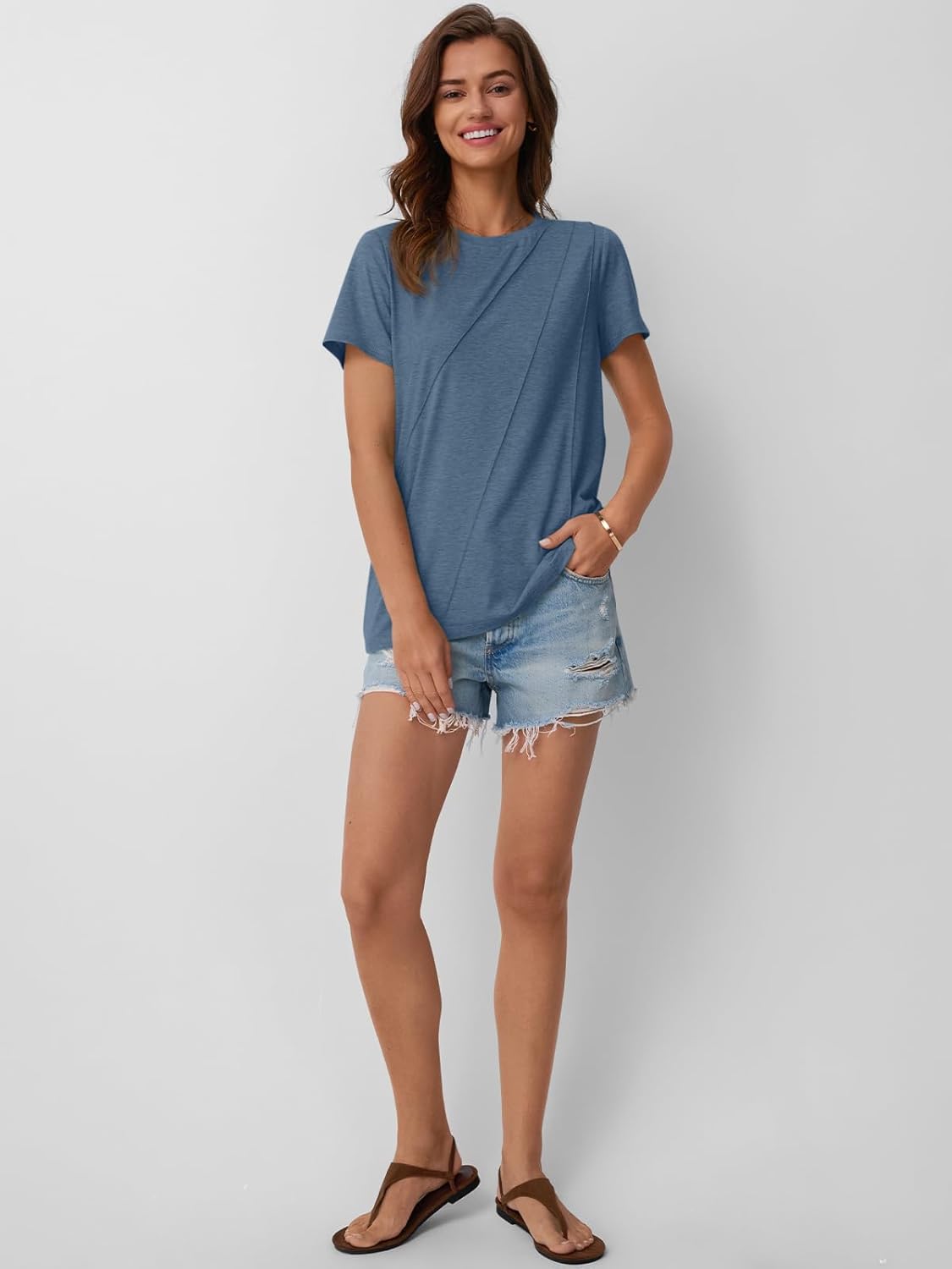 Womens Summer Tops Workout Shirts Beach Vacation Outfits Business Tshirts