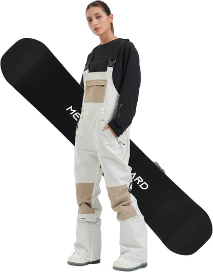 Womens Ski Bibs Snowboard Pants Snow Overalls Waterproof Windproof Winter Outdoor Sports