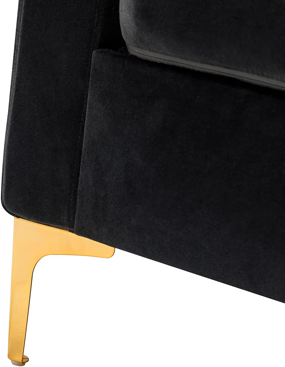 HULALA HOME Velvet Accent Club Chairs Set of 2