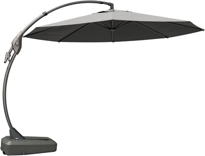 12FT Outdoor Offset Cantilever Umbrella with Base Champagne