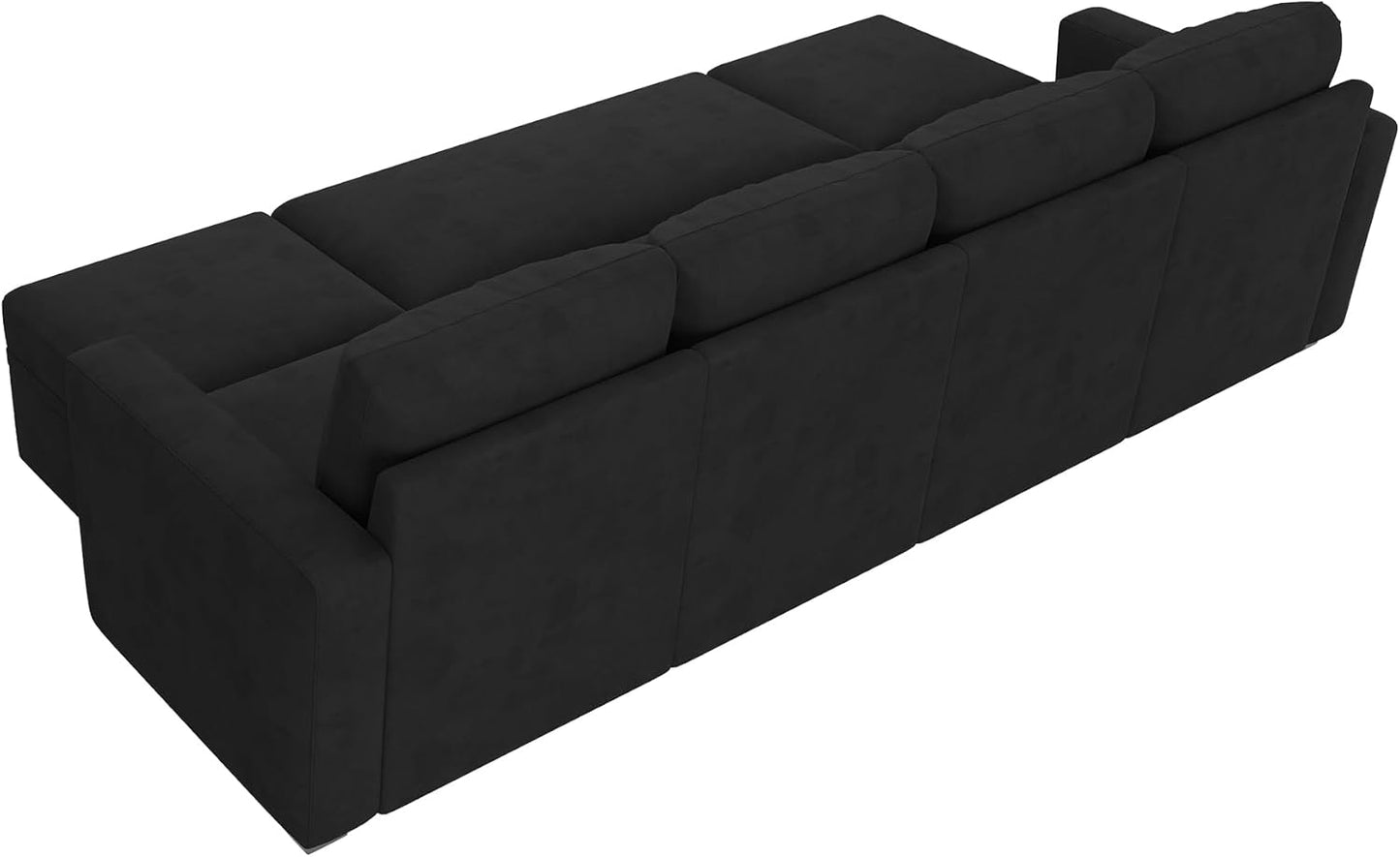 Modular L-Shaped Sleeper Sofa with Pull-Out Bed and Storage
