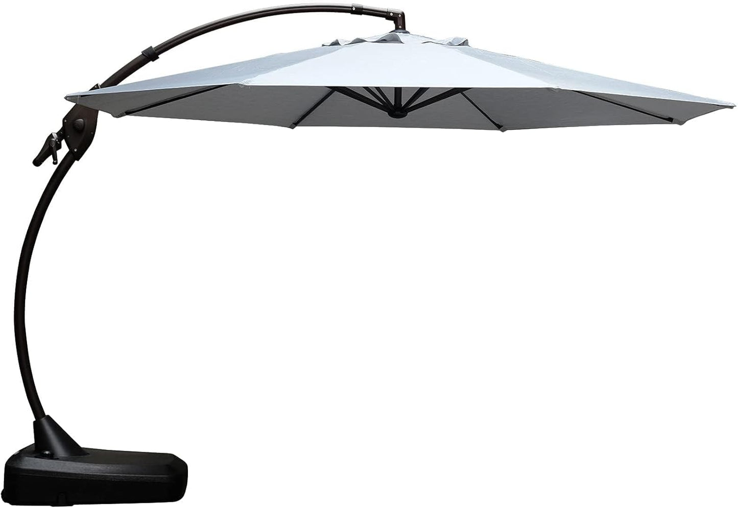 12FT Outdoor Offset Cantilever Umbrella with Base Champagne
