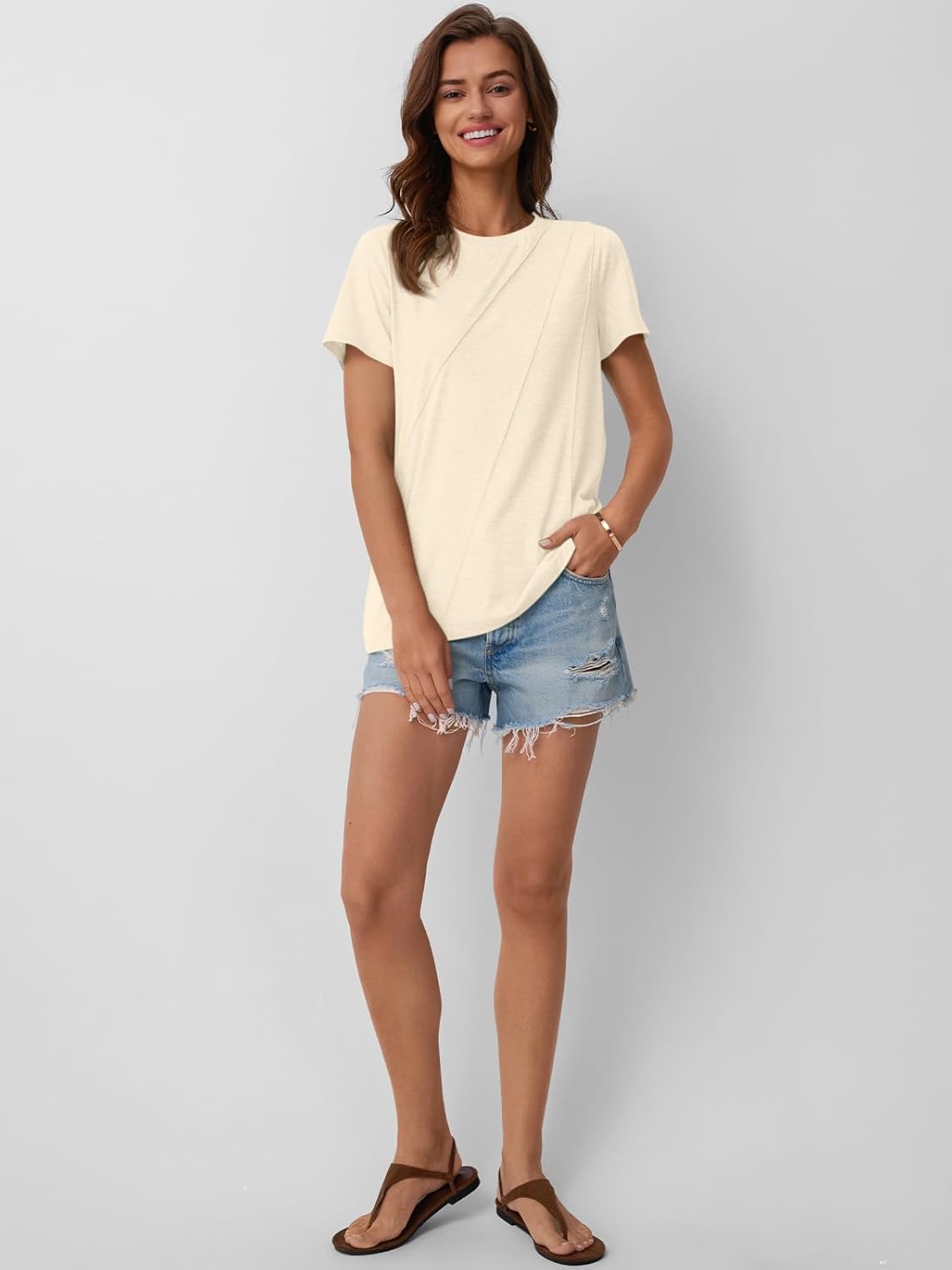 Womens Summer Tops Workout Shirts Beach Vacation Outfits Business Tshirts