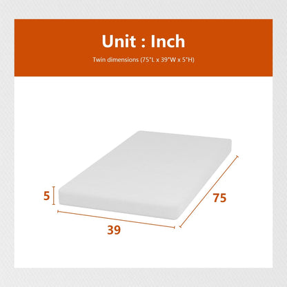 Twin 6 Inch Gel Memory Foam Mattress in a Box Medium Firm