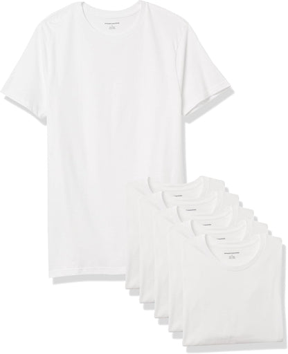 Men's Cotton Crew Neck T-Shirts, Versatile Soft Basics, Pack of 6