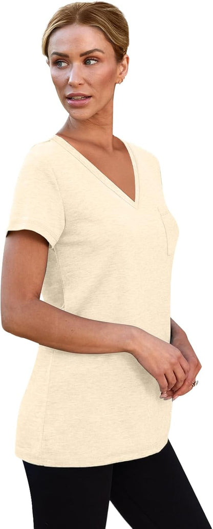 3 Pack Womens V Neck T Shirts Short Sleeve Tees