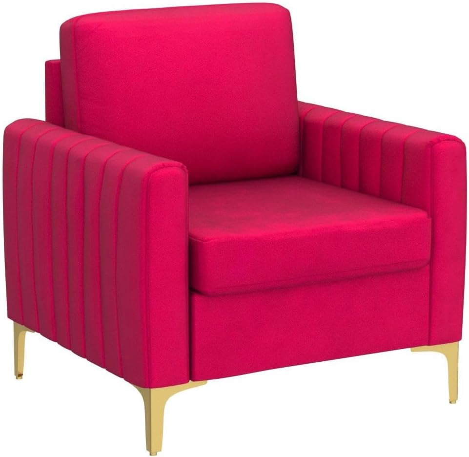 HULALA HOME Velvet Accent Club Chairs Set of 2