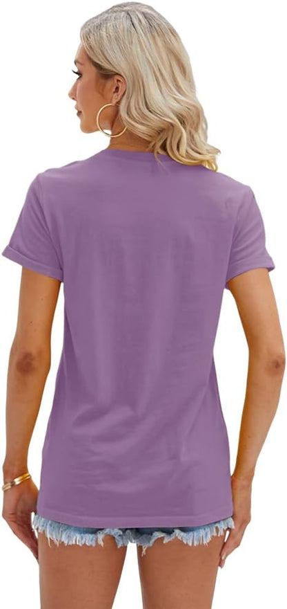 Women's T Shirts Short Sleeve Tees Sunflower Graphic Loose Summer Tops