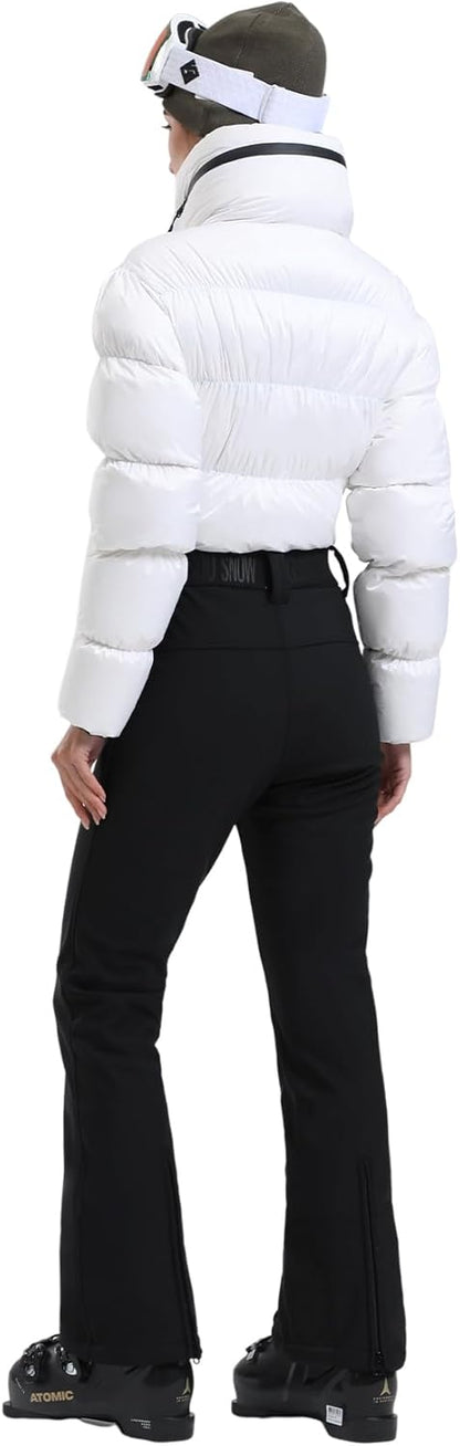 Womens Ski Suits Down One Piece Snowsuit Waterproof Snowboard Jumpsuits