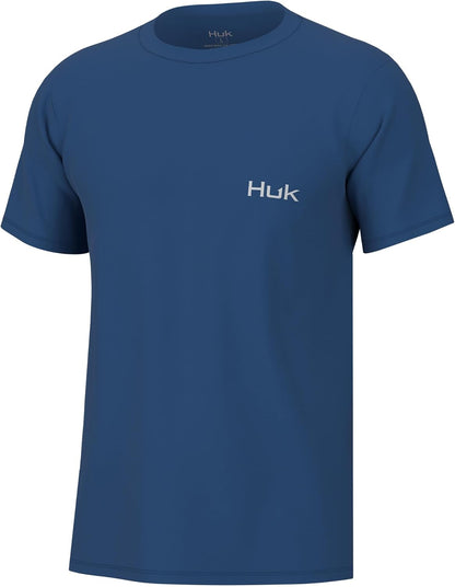 Men Fishing Graphic Tee Performance Short Sleeve Quick-Dry