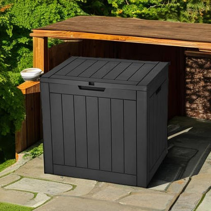 YITAHOME 120 Gallon Large Deck Box Upgraded Resin Outdoor Storage Boxes