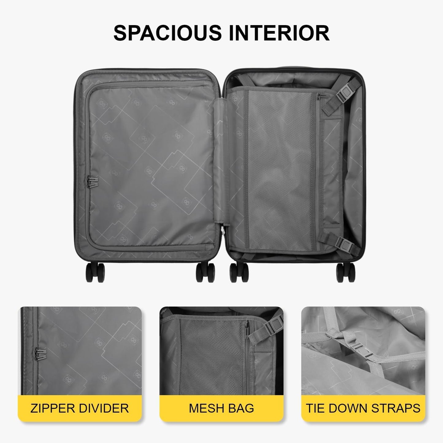 Luggage Airline Approved 20 Inch Expandable Hard Sided Luggages