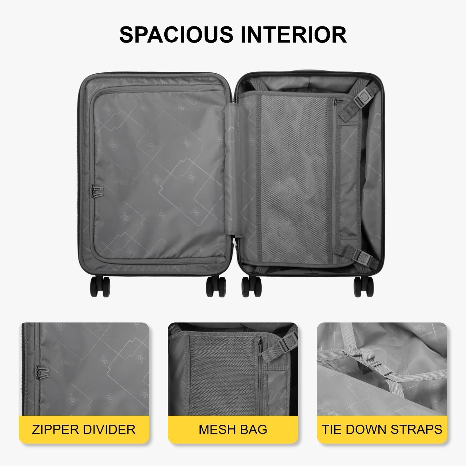 Luggage Airline Approved 20 Inch Expandable Hard Sided Luggages