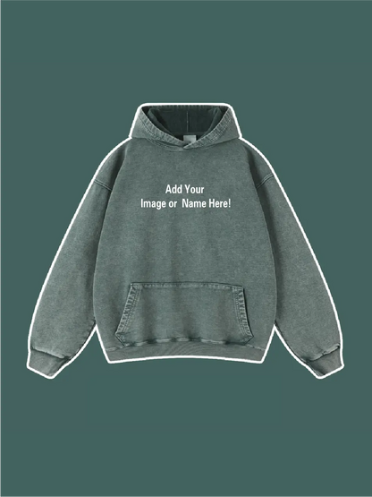 Custom Washed Vintage Kangaroo Pocket Hoodie