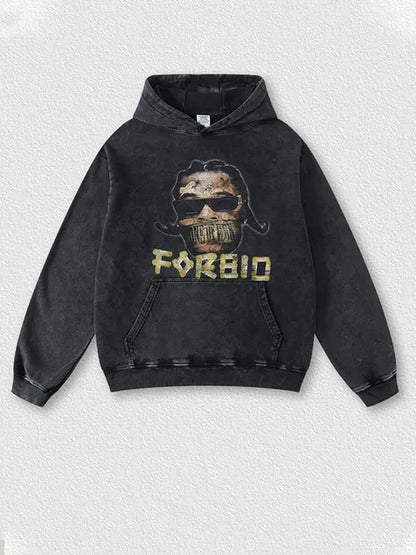 420g Hip-pop For Bid Wash Old Cotton Hoodie