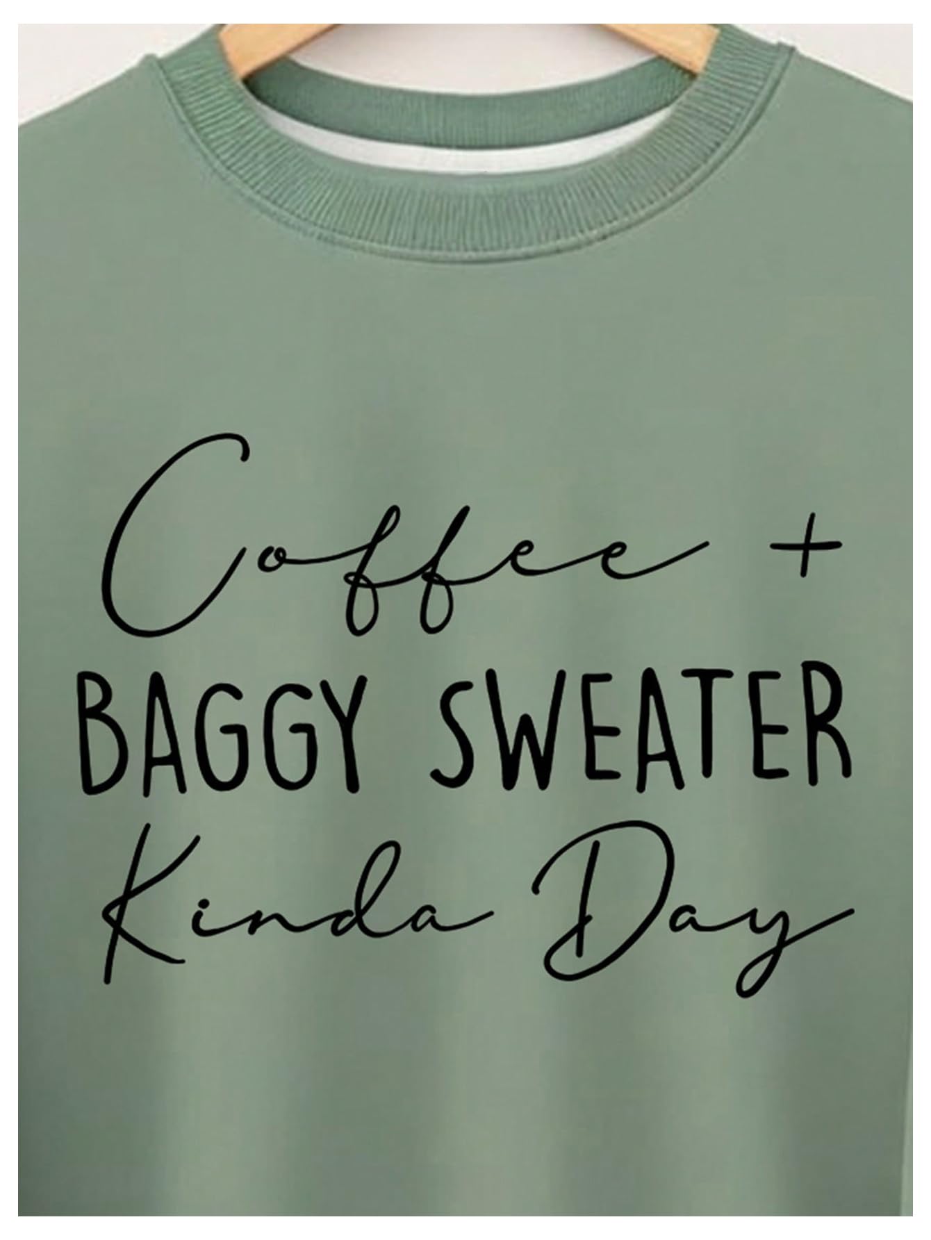 Women's Plus Size Sweatshirt Letter Print Drop Shoulder