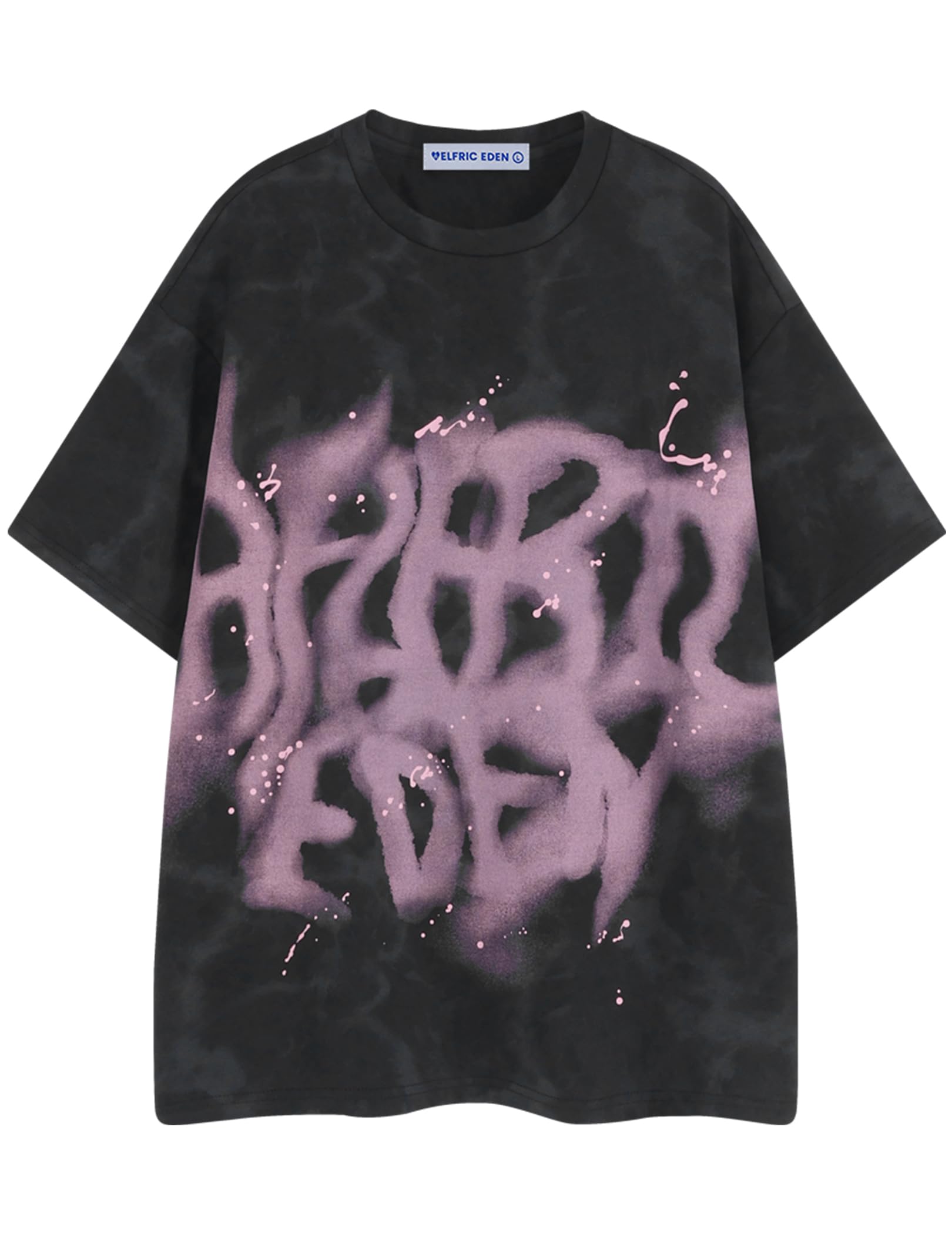 Mens Graphic Tee Shirts Oversized Baggy Loose Cotton T-Shirt Streetwear