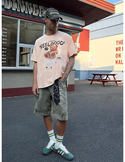 Oversized Graphic Tees Men Streetwear Casual Summer Tops Unisex T-Shirt