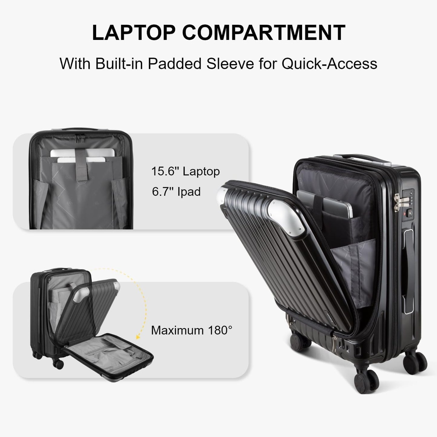 Luggage Airline Approved 20 Inch Expandable Hard Sided Luggages