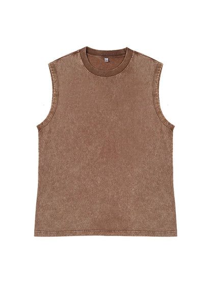 230g Cotton MAGA Printed Wash Old Sleeveless T-shirt