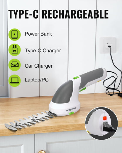 WORKPRO Cordless Grass Shear & Shrubbery Trimmer