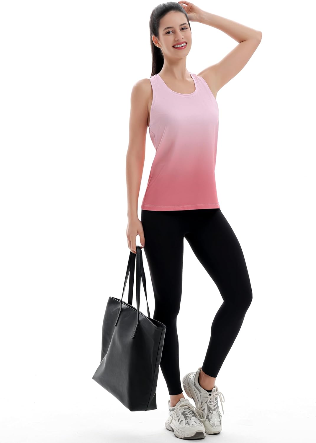 Womens Racerback Workout Tank Tops Lightweight for Running Yoga Gym Casual