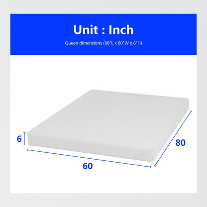 Twin 6 Inch Gel Memory Foam Mattress in a Box Medium Firm
