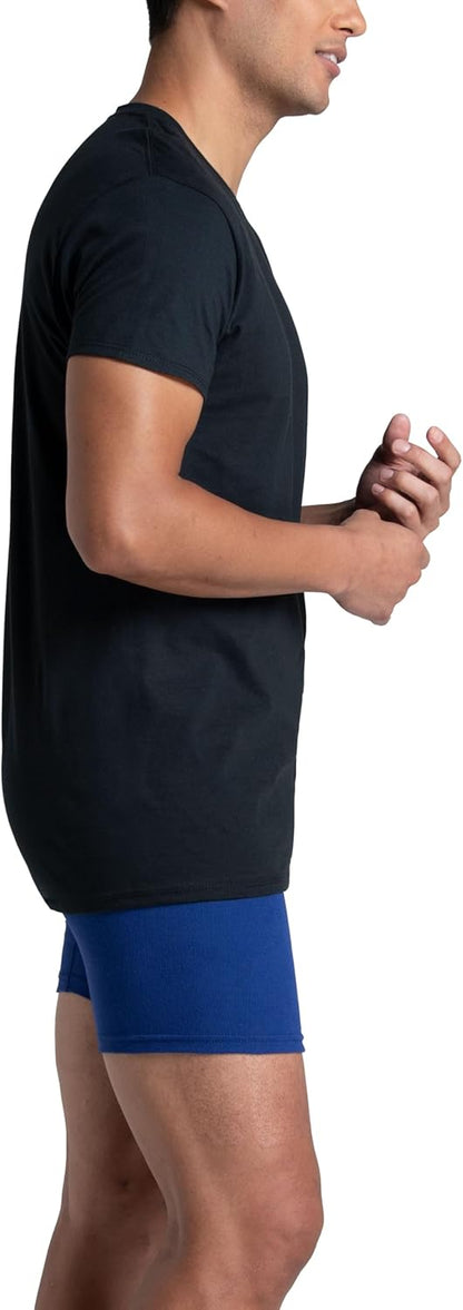 Men's Crew Tee Undershirts Moisture Wicking & Tag Free Comfy Outfits