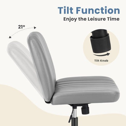 DUMOS Criss Cross Chair Legged Office Wide Comfy Desk Seat