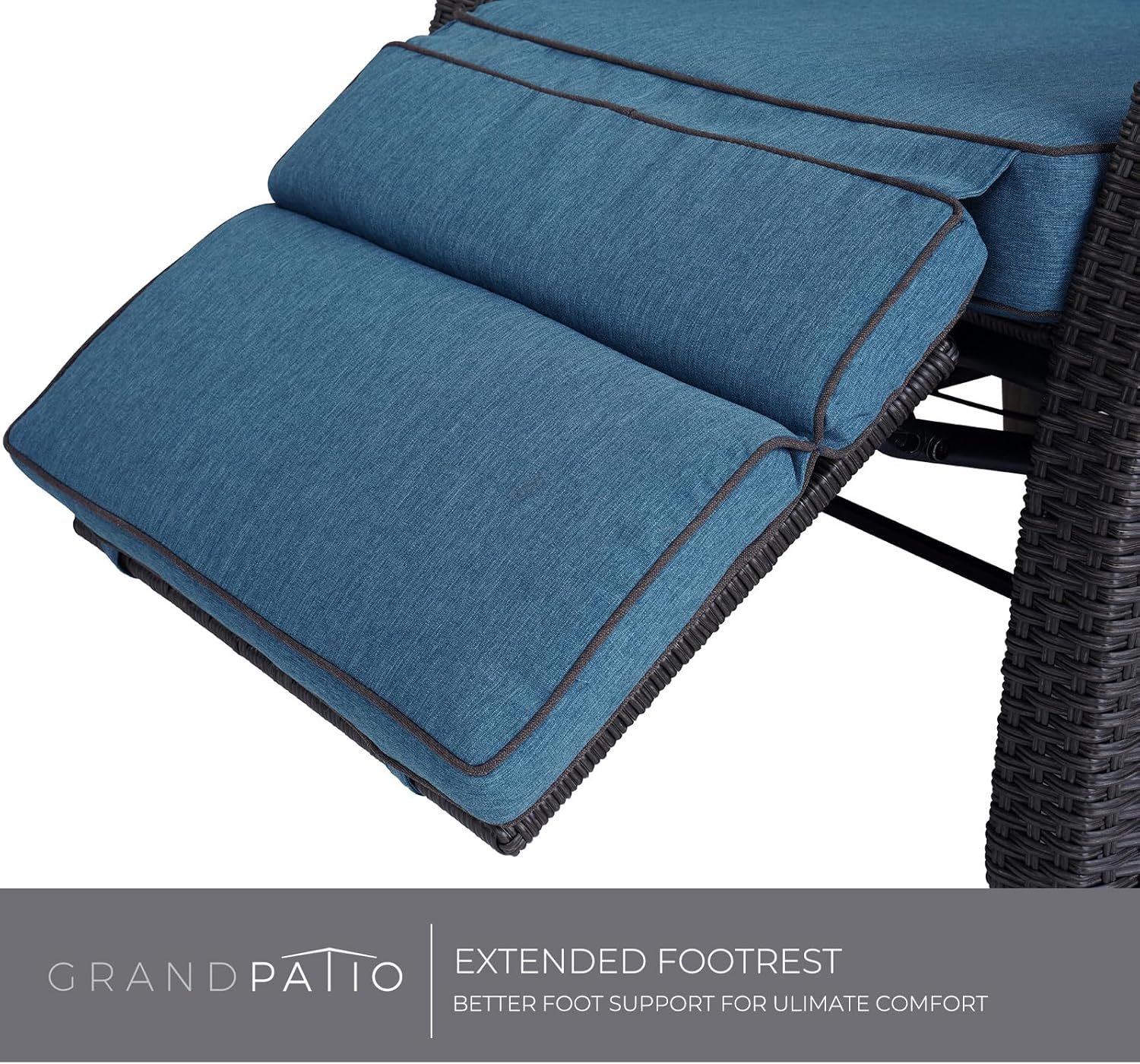 Outdoor Recliner Chair Patio 150° Lay Flat Recliner
