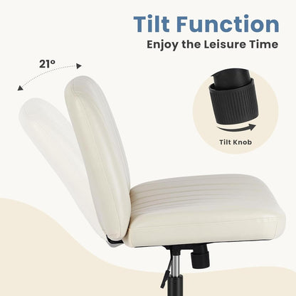 DUMOS Criss Cross Chair Legged Office Wide Comfy Desk Seat