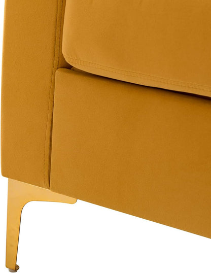 HULALA HOME Velvet Accent Club Chairs Set of 2