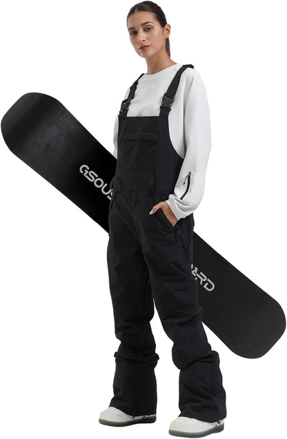 Womens Ski Bibs Snowboard Pants Snow Overalls Waterproof Windproof Winter Outdoor Sports