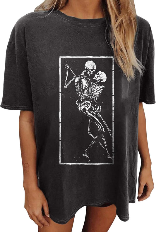 Graphic Tee Spring Short Sleeve Tops Oversized Tshirts Teen Aesthetic Clothing