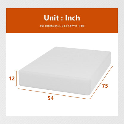 Twin 6 Inch Gel Memory Foam Mattress in a Box Medium Firm