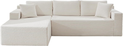 105 Inch Cloud Sectional Couch with Deep Seat