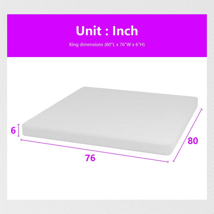 Twin 6 Inch Gel Memory Foam Mattress in a Box Medium Firm