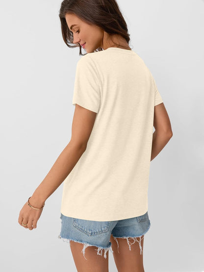 Womens Summer Tops Workout Shirts Beach Vacation Outfits Business Tshirts