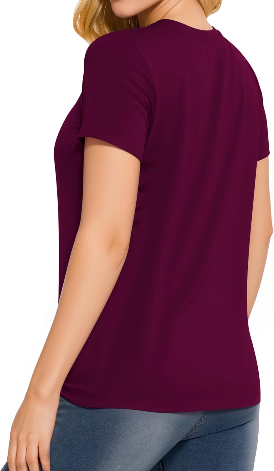 Short Sleeve Crew Neck Casual Shirts Basic Tee Summer Tops