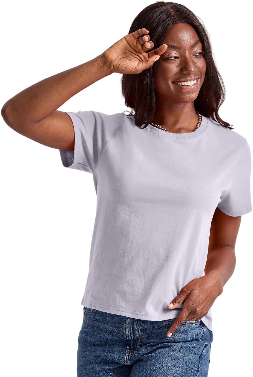 Cotton Crewneck Tee, Classic Fit T-Shirt for Women