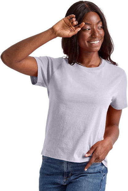 Cotton Crewneck Tee, Classic Fit T-Shirt for Women