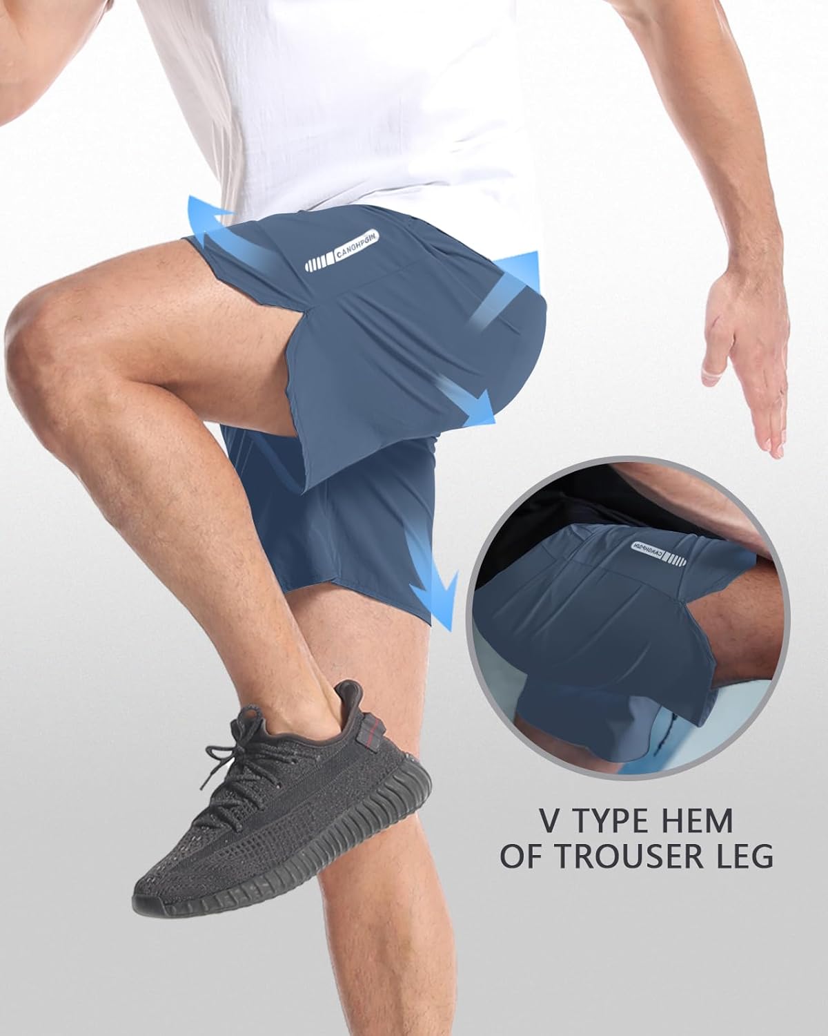2 Pack Mens Workout Athletic Shorts 7 inch Inseam Quick Dry Hiking Shorts Men Lightweight Sports Gym Shorts Running