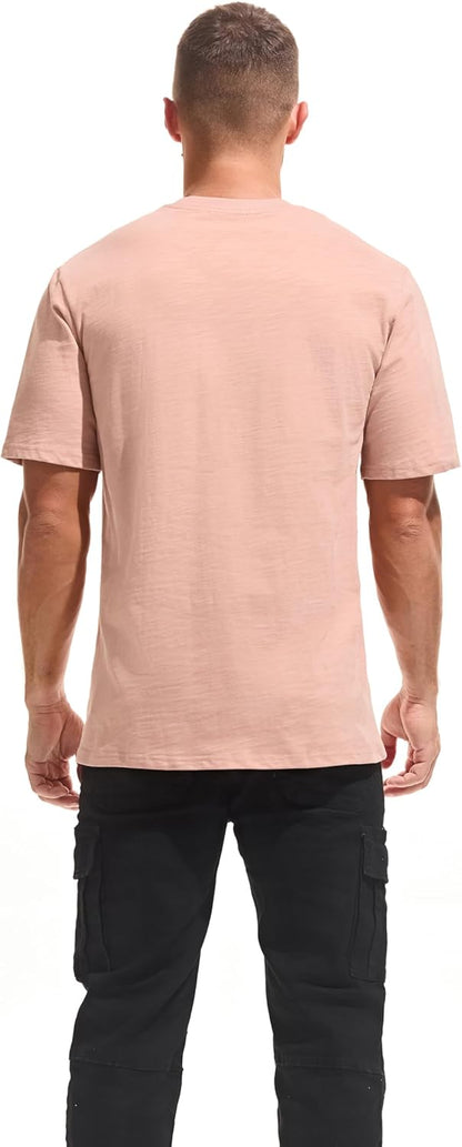 Cotton Loose Fit Thick T-Shirt Heavy Weight Crewneck Tees for Men