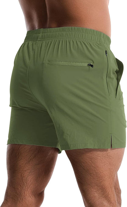2 Pack Mens Athletic Shorts 5 Inch Quick Dry Gym Workout Shorts Men Lightweight Sports Running Shorts with Pockets