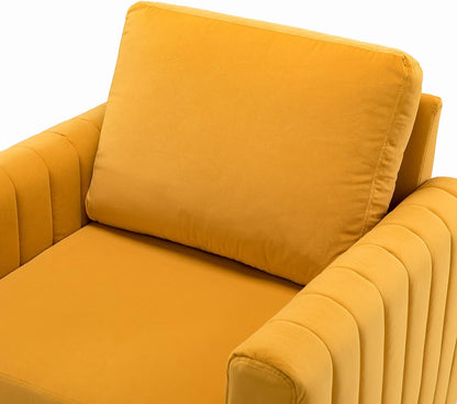 HULALA HOME Velvet Accent Club Chairs Set of 2
