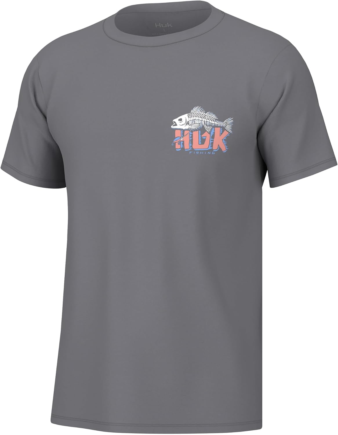 Men Fishing Graphic Tee Performance Short Sleeve Quick-Dry