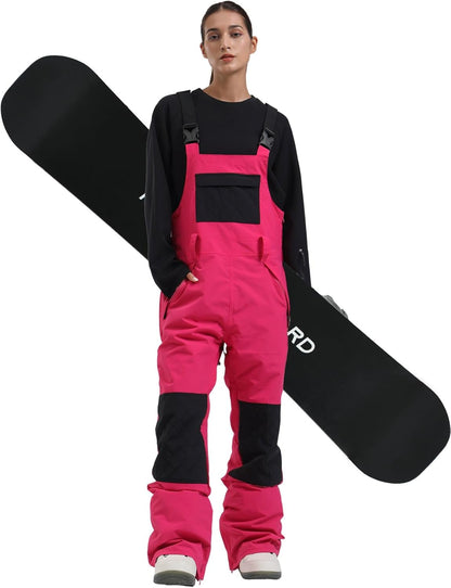 Womens Ski Bibs Snowboard Pants Snow Overalls Waterproof Windproof Winter Outdoor Sports