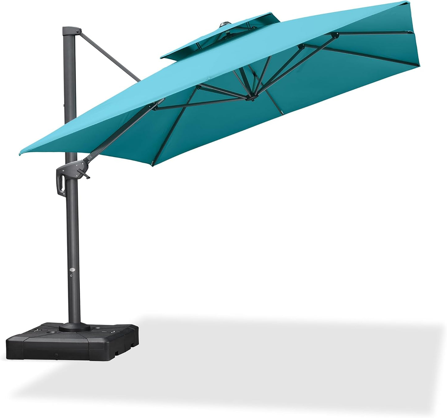 12ft Patio Umbrella with Base Large Outdoor Square Umbrella