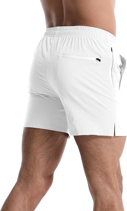 2 Pack Mens Athletic Shorts 5 Inch Quick Dry Gym Workout Shorts Men Lightweight Sports Running Shorts with Pockets